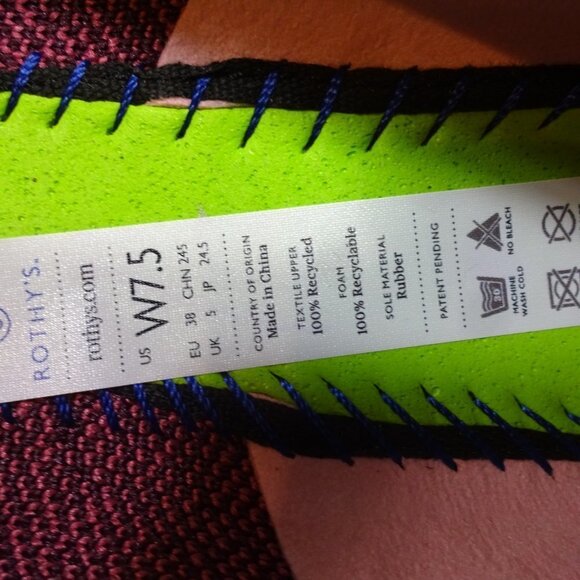 Rothys The Flat Fig Phyton Round Toe Slip on Flats Shoes Multiple Sizes - Picture 9 of 11